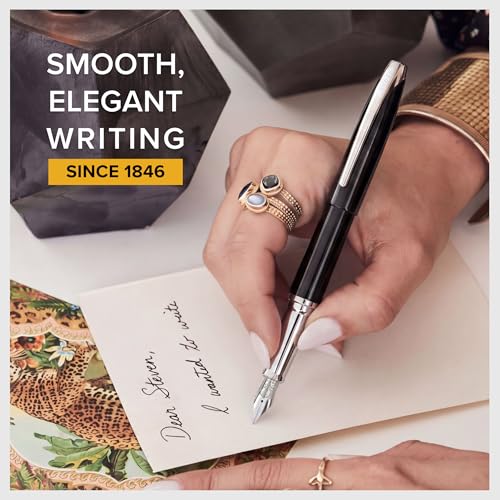 Image of Cross ATX Luxury Basalt Black Rollerball Pen with Modern Chrome Trims - Medium Point, Smooth Ink Flow, Presented in Premium Gift Box