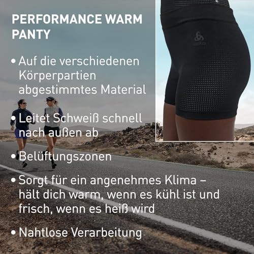 Odlo Funktionsshort Damen Performance Warm Panty | Odlo Graphite Grey Schwarz | Größe S | Thermounterwäsche | Funktionsunterwäsche – Ansicht 5