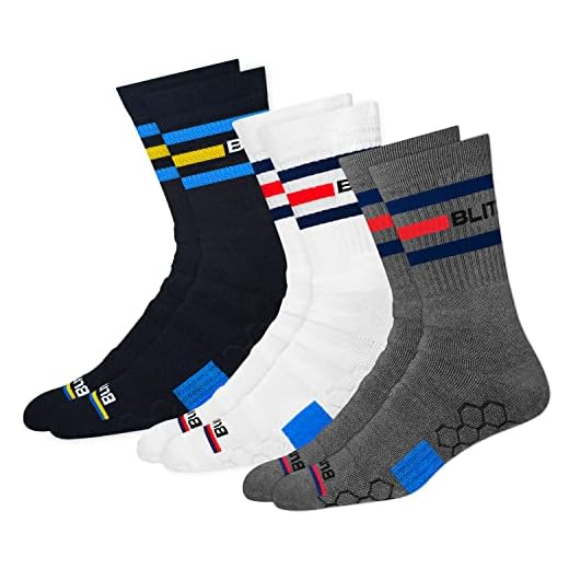 BLITZSOX Hi-Tech Performance Calzini Sportivi per Uomo e Donna (Corsa, Tennis, Allenamento e Fitness), Confezione da 3, Taglia: 38-42