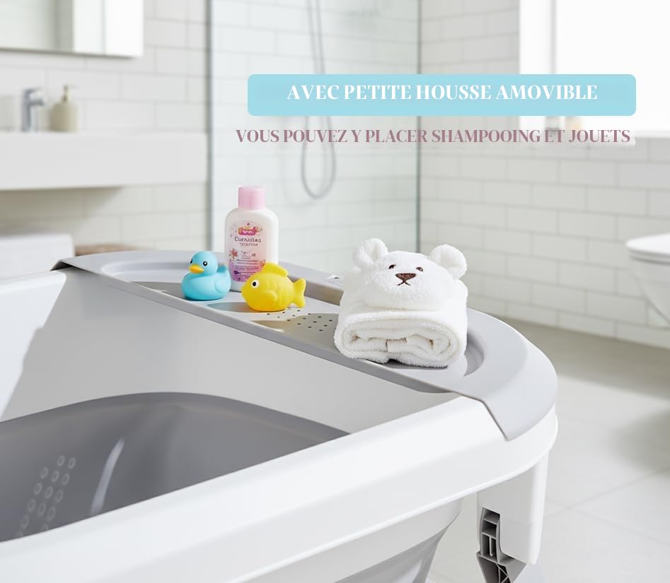Baignoire pliable gain de place pour la douche des enfants