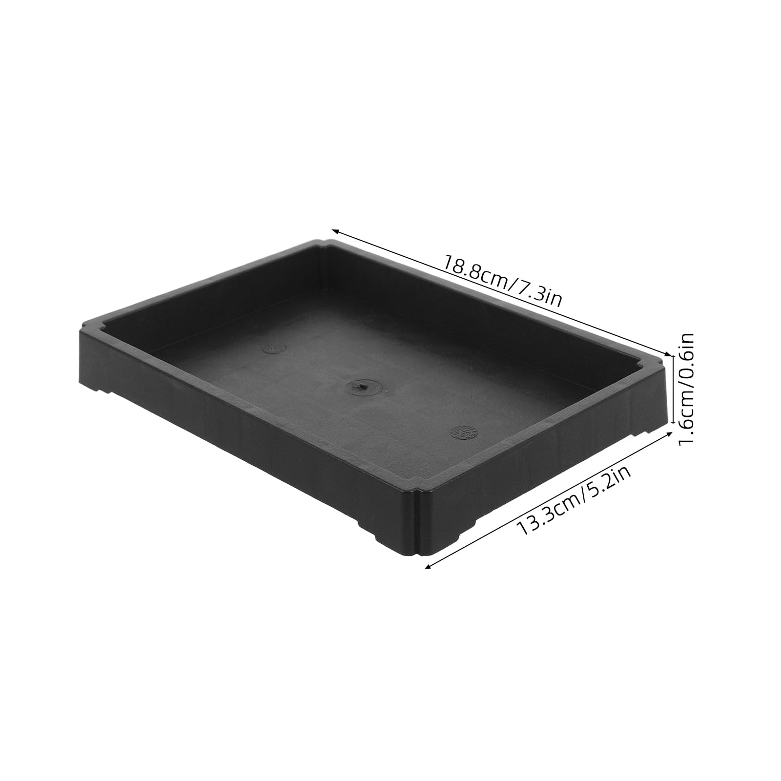 Bandeja de Drenaje de Resina 5 Bandejas Rectangulares 19 X 13 Cm Promueven Crecimiento para Macetas de Bonsái para Jardín y