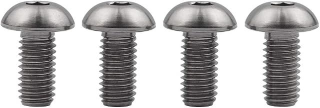 Ruifu M5 Titanium Gr5 Allen Button cap Screws Bolts 8 10 12 mm for Bicycle Water Bottle Cage (Pack of 4)
