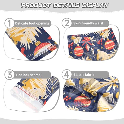 KLL Colorful Christmas Elements Design Hawaiian Girls Cotton Leggings Soft High Waisted Athleisure Pants Gym3