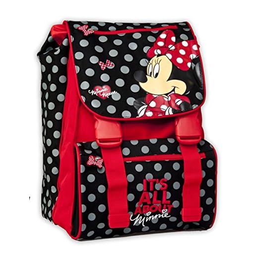 ZAINO SCUOLA ESTENSIBILE MEDIUM SDOPPIABILE MINNIE IT'S ALL ABOUT MINNIE MOUSE