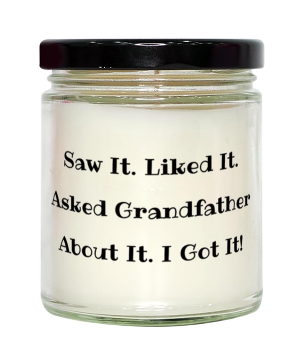 Useful Grandfather Gifts, Saw It. Liked It. Asked Grandfather About.!, Grandfather Scent Candle from Grandchild, for Big Daddy, Scented Candles, Candle Gift Set, Aromatherapy Candles, Soy Candles,