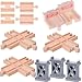 Ioffersuper 12 pcs Wooden Train Track Set, Male-Male Female-Female Bump Track,Bridge Pier Track(Random Color),Cross Track and Stop Track Compatible with All Major Brands (Mix)