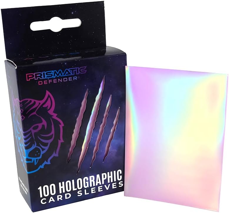 PRISMATIC DEFENDER® Oracle/Luna Holographic Card Sleeves – 100 Pack Standard Size Foil Sleeves for TCG & Trading Cards – Compatible with Magic The Gathering (MTG), Lorcana, Digimon