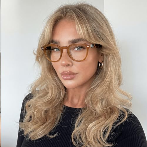 Image of Dollger Blue Light Blocking Glasses for Men Women Retro Round Anti Eye Strain Computer Gaming BlueLight Eyeglasses