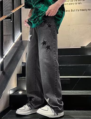 Men Baggy Jeans Y2k Aesthetic Baggy Star Pants Hip Hop Graphic Jeans Grunge Star Jnco Jeans Streetwear4