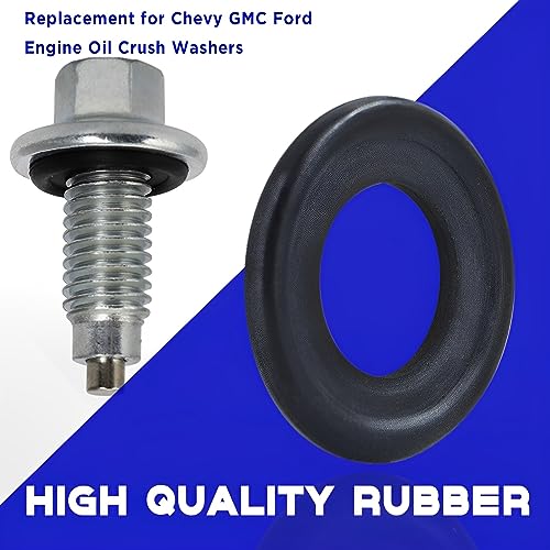 Image of 15 PCS Rubber Drain Plug Gasket, Fits M12 (20Mm Od) Oil Drain Plug Washer, Drain Plug Seal Gasket Compatible with Select Models, Sealing Ring by KeeRoarin