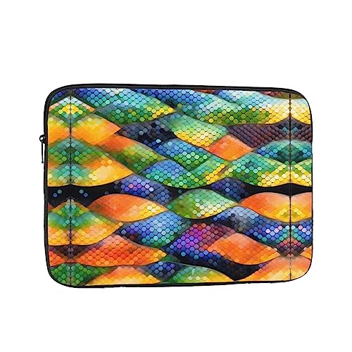 Rainbow Fish Scale Laptop Sleeve Case 17 Inch Suitable For Notebook Computer Tablet Traveling Carrying Simple Case