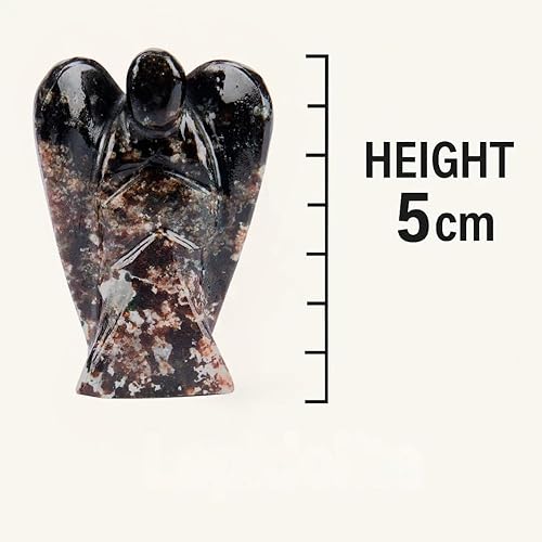 Miniatura 175 de Estatua de ángel de angelita de 2 pulgadas, hermosa piedra preciosa de ángel de la guarda, ángel de cristal natural, tallados a mano para promover