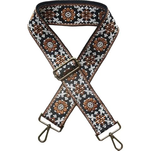 Yiaizhuo Casual 2" Wide Women's Purse Strap Replacement Crossbody Canvas Bags Shoulder Guitar Straps for Handbag Adjustable Cover
