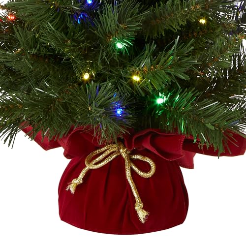 National Tree Company MJ3-24BGRLO-B1 Pre-Lit Artificial Mini Christmas Tree thumb #2