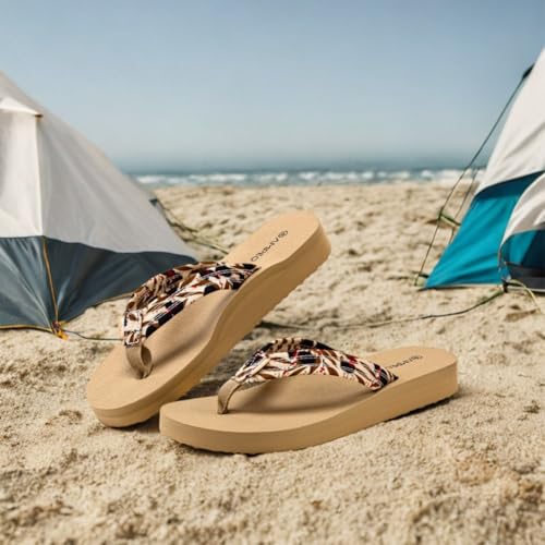 Ampeo Women's Arch Support Flip Flops Comfortable Casual Summer Beach Thong Sandals