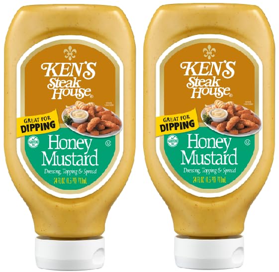 Honey Mustard Salad Dressing, Topping, Dipping Sauce and Spread (Pack Of 2 Bottles), 24 oz.