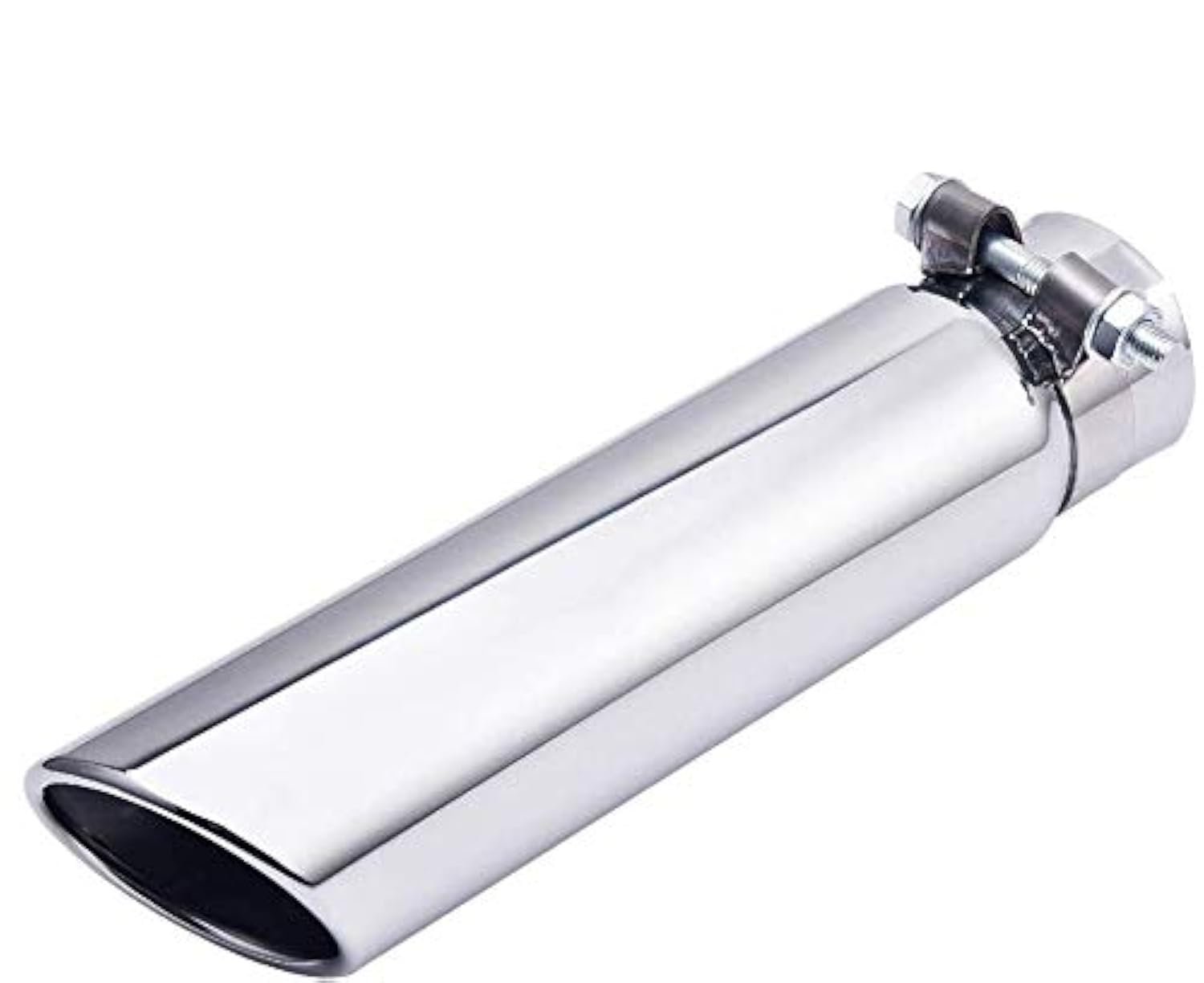 Sponsored Ad - Exhaust Tip Universal 2.5"Inlet 3"Outlet 12" Length Bolt Clamp On Design Stainless Steel Polished Diesel Exhaust Tail Pipe Tip