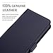 ZOVER iPhone 8 case iPhone 7 case Genuine Leather Case Flip Folio Book Case Wallet Cover with Kickstand Feature Card Slots & ID Holder and Magnetic Clasps for iPhone 7 and iPhone 8 Black