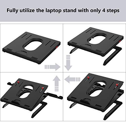 Ergonomic Foldable Laptop Riser with Cell Phone Holder - Image 4