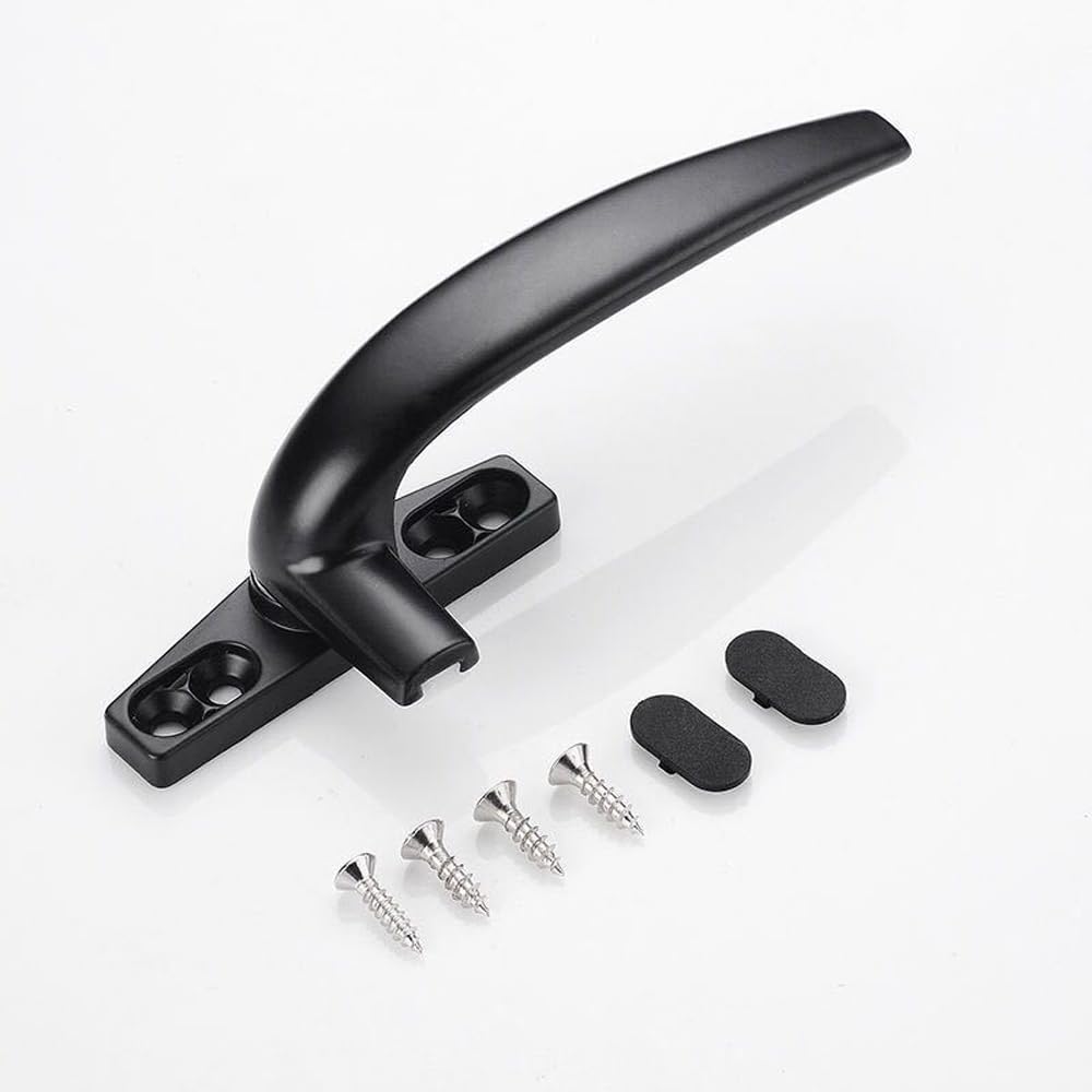 Aisamco 8 Pcs Window Locking Handles,Universal Aluminum Alloy Window Locks with Fixing Screws,4 Left Hand and 4 Right Hand,Black - Image 3