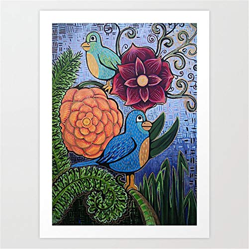 T-YIFUZX 5D DIY Dos pájaros Kit de Pintura de Diamantes Painting de Diamantes de imitación de Cristal Bordado de Punto de Cruz Manualidades para decoración de Pared 40x60cm