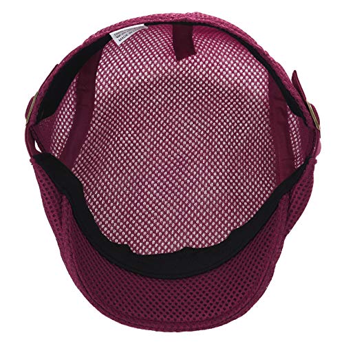 Image of VOBOOM Men Breathable Mesh Summer Hat Adjustable Newsboy Beret Ivy Cabbie Flat Cap