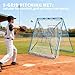 PeakPursuit 5x4 ft Adjustable Baseball and Softball Rebounder Net, 9- Zone Back Trainer for Hitting and Throwing Practice, Backyard Training Net