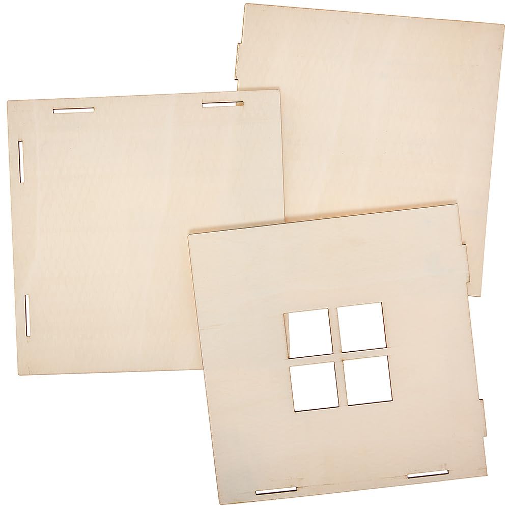 Baker Ross FN255 Mini Doll House Wooden Room Kit - Pack of 1, Kids Dolls House Kit, Handcraft Construction Kit - Image 2