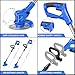 Electric Weed Wacker with Wheels, String Trimmer with 2 x 24V Batteries and Charger,Cordless Weed Eater, Grass Trimmer/Edger Lawn Tool/Brush Cutter with Adjustable Length for Yard Lawns