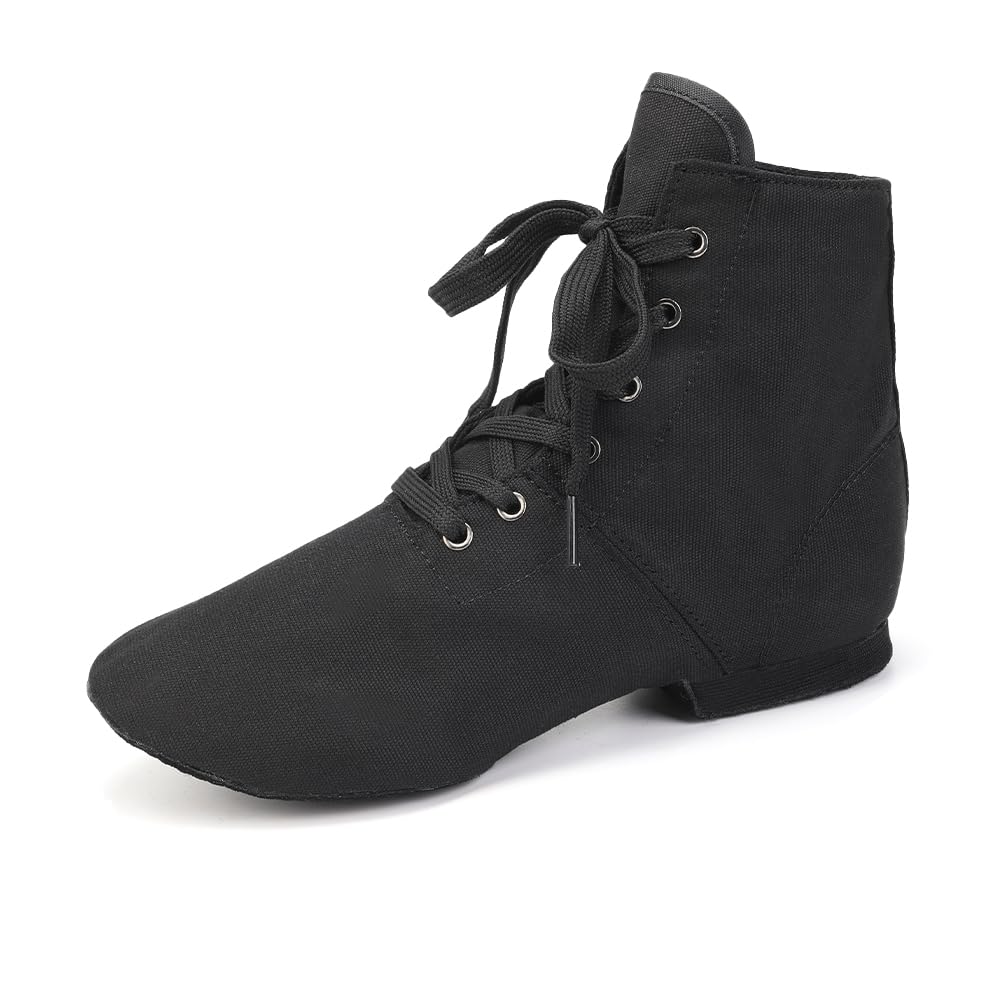 Women's Lace Up Jazz Shoes Canvas Jazz Ballet Dance Shoes Flat Ballroom Modern Jazz Dance Boots-image-29