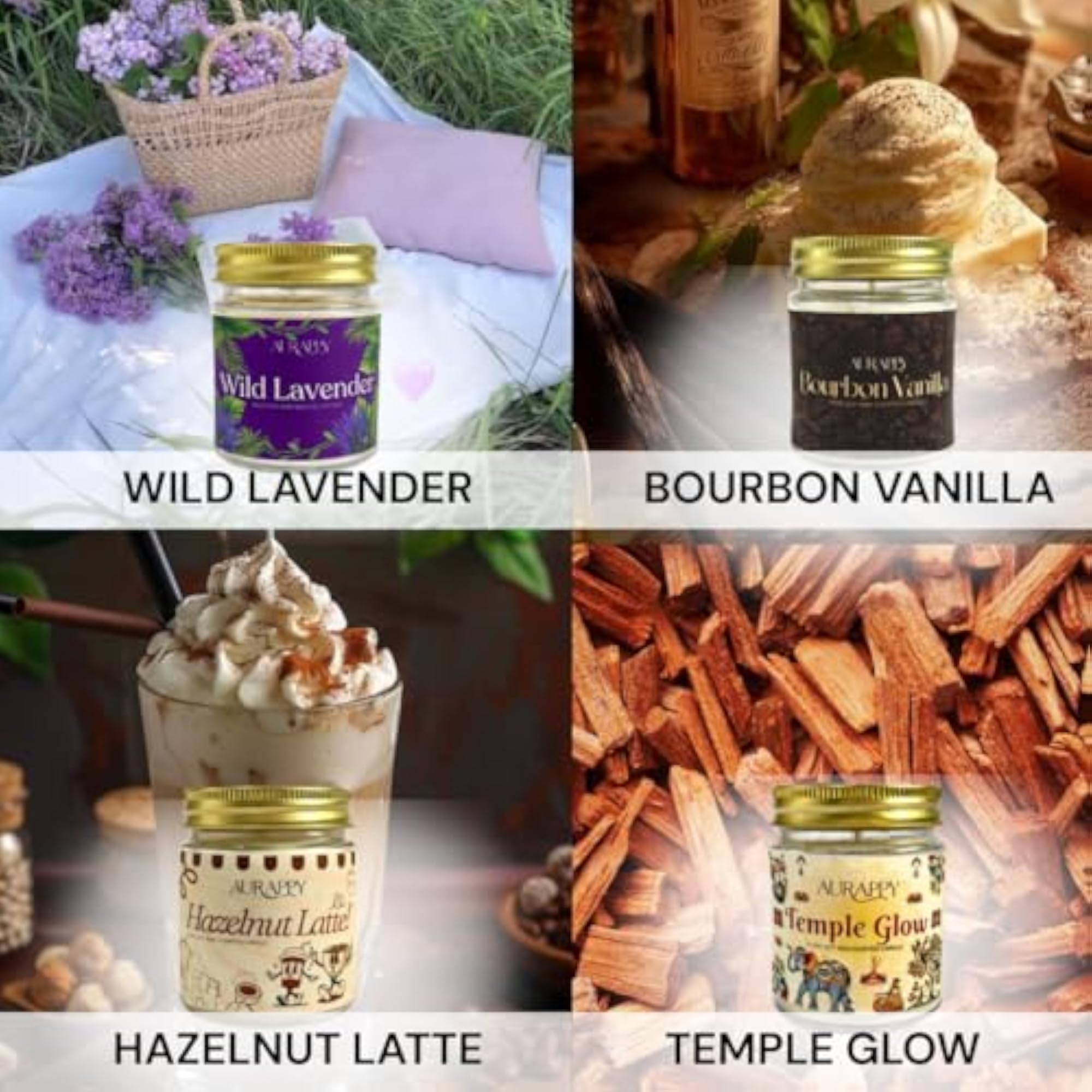 Scented Candles Set of 4, Aromatherapy Gift Set