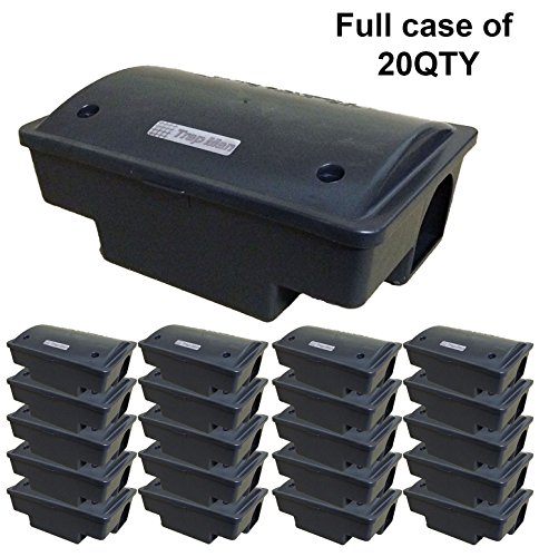 TrapMan Rat Bait stations, FULL CASE OF TWENTY, Simple and inexpensive TrapMan rat bait stations. Use inside or outside, low profile design, fits under pallets, ALONG WALLS or underfloor boards.