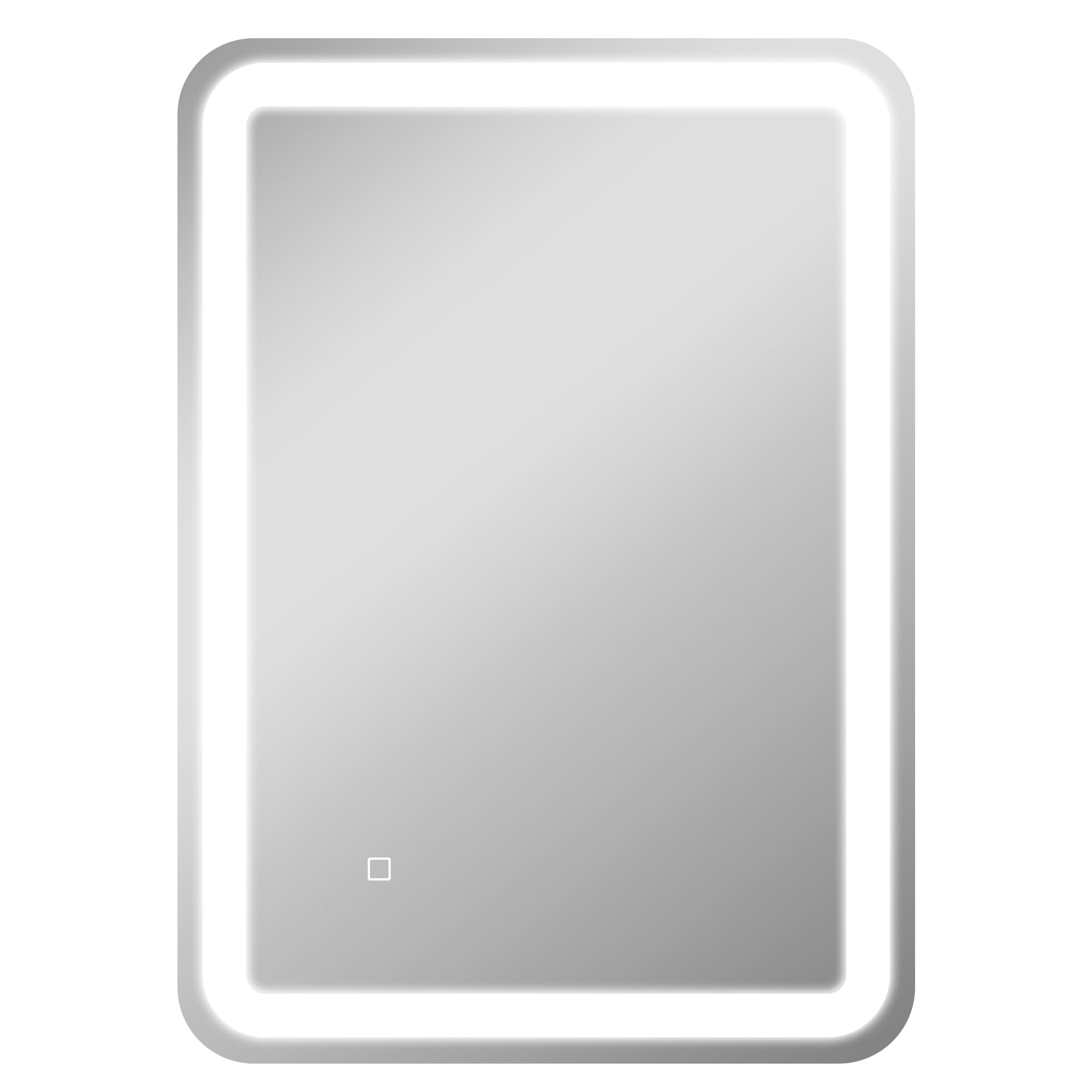 HOMCOM Espejo de Baño con Luces LED 50x70 cm Espejo de Pared Antivaho con 3 Temperaturas de Color Regulable y Función de Memoria Horizontal y Vertical