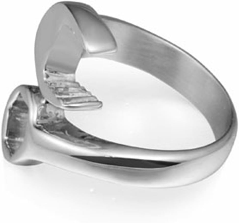 Jude Jewelers Stainless Steel Wrench Style Biker Ring
