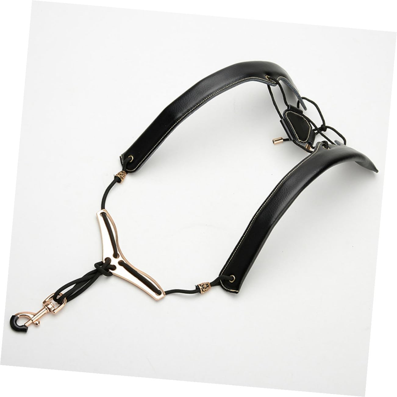 Abaodam Imbracatura Sax Regolabile in Cuoio e Nailon, Doppia Spalla, Distribuisce Peso, Riduce Dolore a Schiena e Collo, Accessori per Sassofono, Tracolla per Borsa Argento Stili multipli