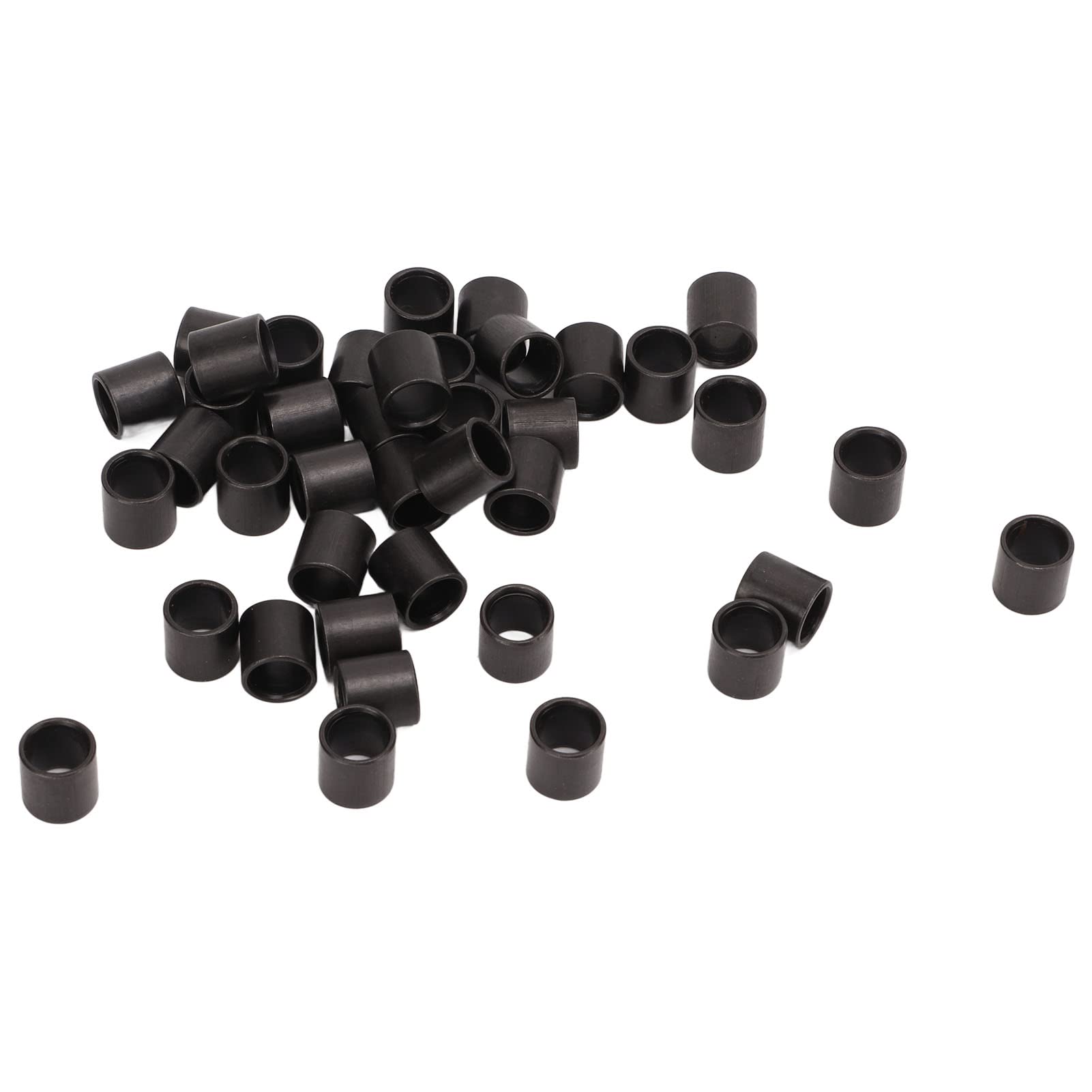 Bearin Rs, 40pcs Bearing Spacers Skateboard Hardware Accessory Rs, Prevent Burst Iron for Bearings Longboards Skateboards Repair Rebuilding Silver Maintenance (Black)