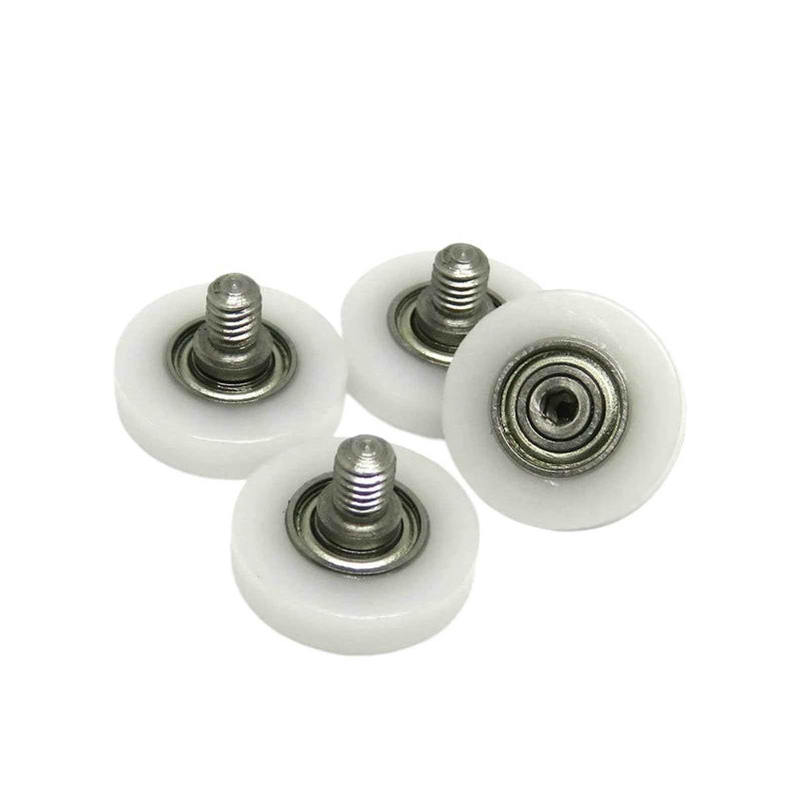 NOBIRTBSA 12mm Outer Diameter Plastic Coated Bearing Roller with M3 Screws BS68312-3C1L4M3 POM Bearing 12x3mm Aircraft Model Wheel