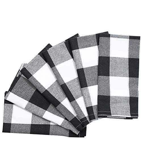 6 Servilletas Grandes Cuadradas Buffalo Check 17x17 in miniatura 1