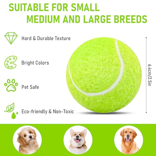 40 Pack Tennis Balls for Dogs Bulk 2.5 Inch Training Tennis Balls Practice Balls Easy Catching Pet Tennis Balls with Carry Bags, Interactive Fetch Toys for Dog Puppy Small Medium Large Dogs - Image 3