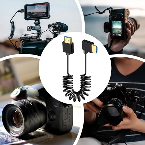 Cable de pantalla para monitor de cámara muelle extensible para evitar tirones 4