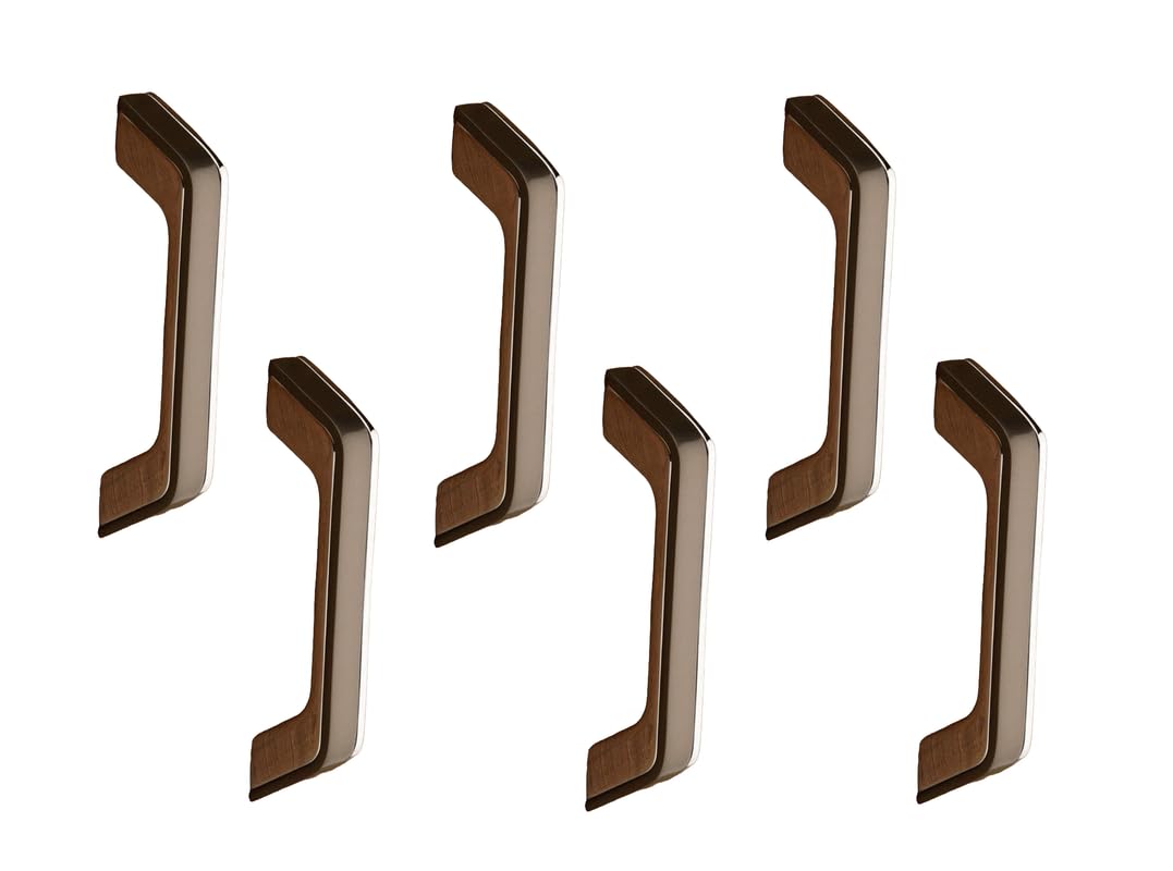 Unix 8" Cabinet Door Handle for Office Drawer Cupboard Almirah Kitchen Wardrobe Doors Pull Handles | Black CP Finish | Pack of 6 | CH-102 (B0CVS8WRN1) Amazon Price History, Amazon Price Tracker