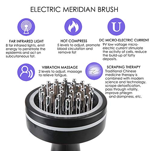 Body Sculpting Machine, Meridian Brush, Scraping Massager Infrared Massager Infrared Slimming Massager Gentle Natural Cellulite Massager And Exfoliating Lymphatic Scrub Brush #TOP2