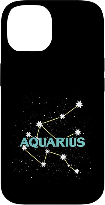 Aquarius Season Horoscope Zodiac Sign Symbol Funny Aquarius Case for iPhone 14