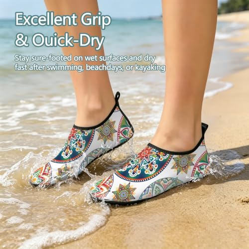 Calcetines acuáticos de playa con patrón bohemio para surf y yoga 5