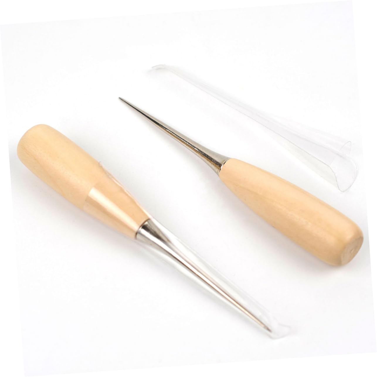 3pcs DIY Leather Sewing Awl Solid Wooden Handle for Craft Projects for Upholstery Repair Stitching and Hand Stitching Accessories