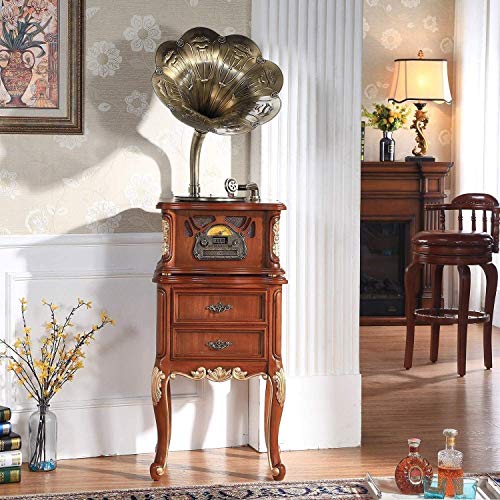 YAMMY Tourne-Disque, Gramophone, Haut-Parleur Bluetooth rétro, Haut-parleurs Vintage en Forme de Gramophone avec entrée… - Les Beatles, Paul McCartney, John Lennon, RIngo Starr, George Harrison YAMMY Tourne-Disque, Gramophone, Haut-Parleur Bluetooth rétro, Haut-parleurs Vintage en Forme de Gramophone avec entrée… – Image 3