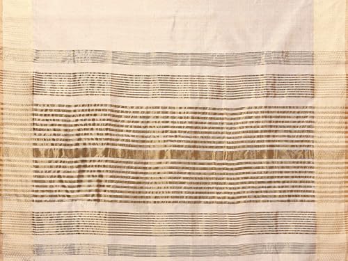 Image of StyleScope Women's Assam Silk Saree Jacquard Bordered With Cotton Blend Unstitched Blouse Piece (Assamm Free Size)
