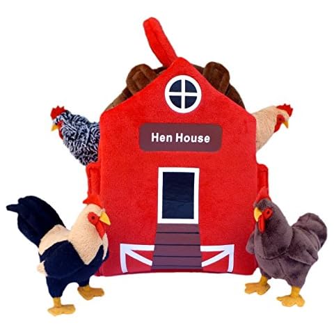 Adore 12" Hen House Chicken Coop Plush Stuffed Animal Playset Cover
