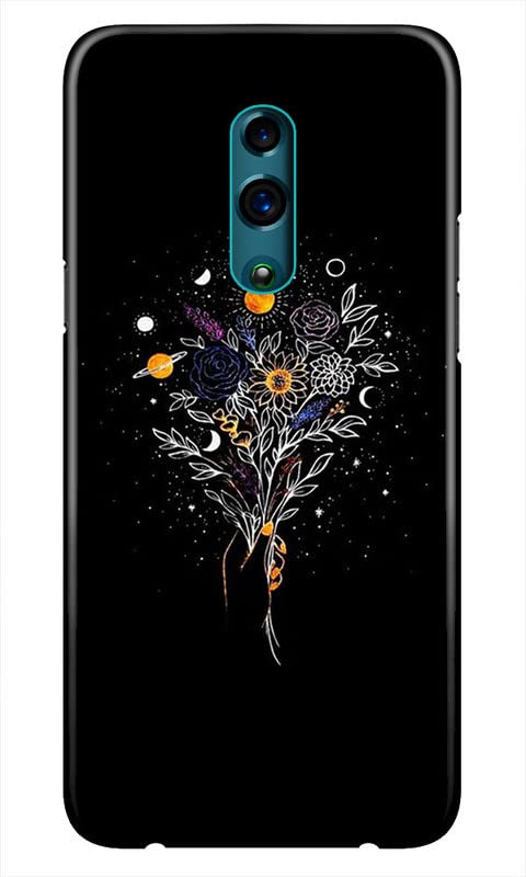 AAHIL Printed Back Cover Hard Plastic [for Girls Boys] 3D Printed Black Pattern Back Cover Compatible for Oppo Reno - Multi-Coloured