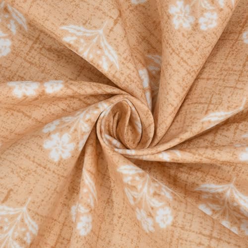 Image of NHD HOME Glace Cotton Floral 200 Tc Flat Single Bedsheets For Summer Breathable | Wrinklefree (Size-60 X 90 Inch) With 1 Pillow Covers (Size-17 X 27 Inches, Olden White), Smallsingle